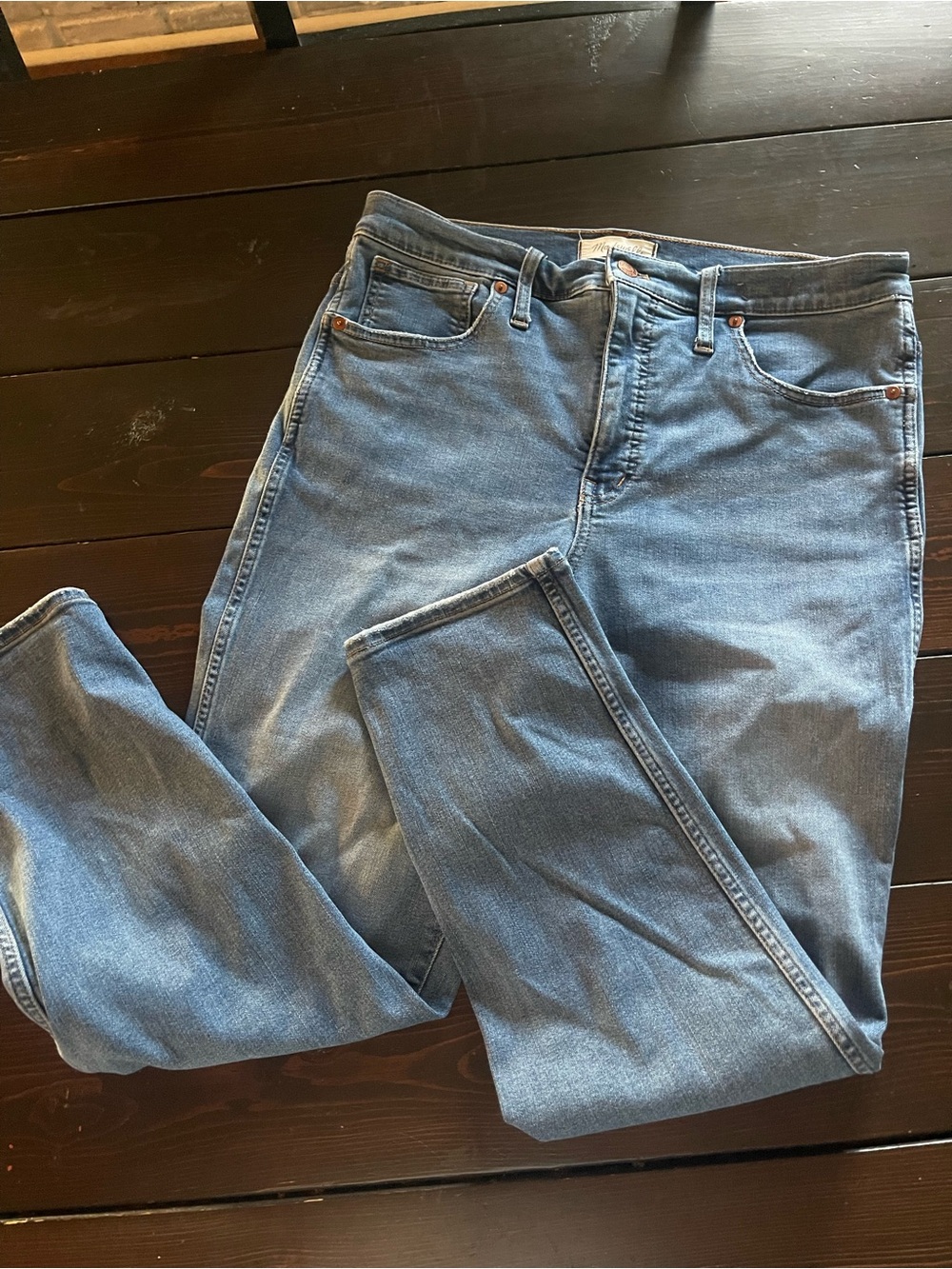 Madewell Stovepipe Medium Blue Jeans